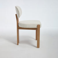 Zelda Dining Chairs, Set of 2, Brown Rubberwood Frame, Beige Fabric - BM355173