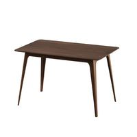 Tyler Modern Dining Table, Slayed Solid Wood Legs, Walnut Brown 47 Inch  - BM355178