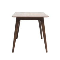 Tyler Modern Dining Table, Slayed Solid Wood Legs, Walnut Brown 47 Inch  - BM355178