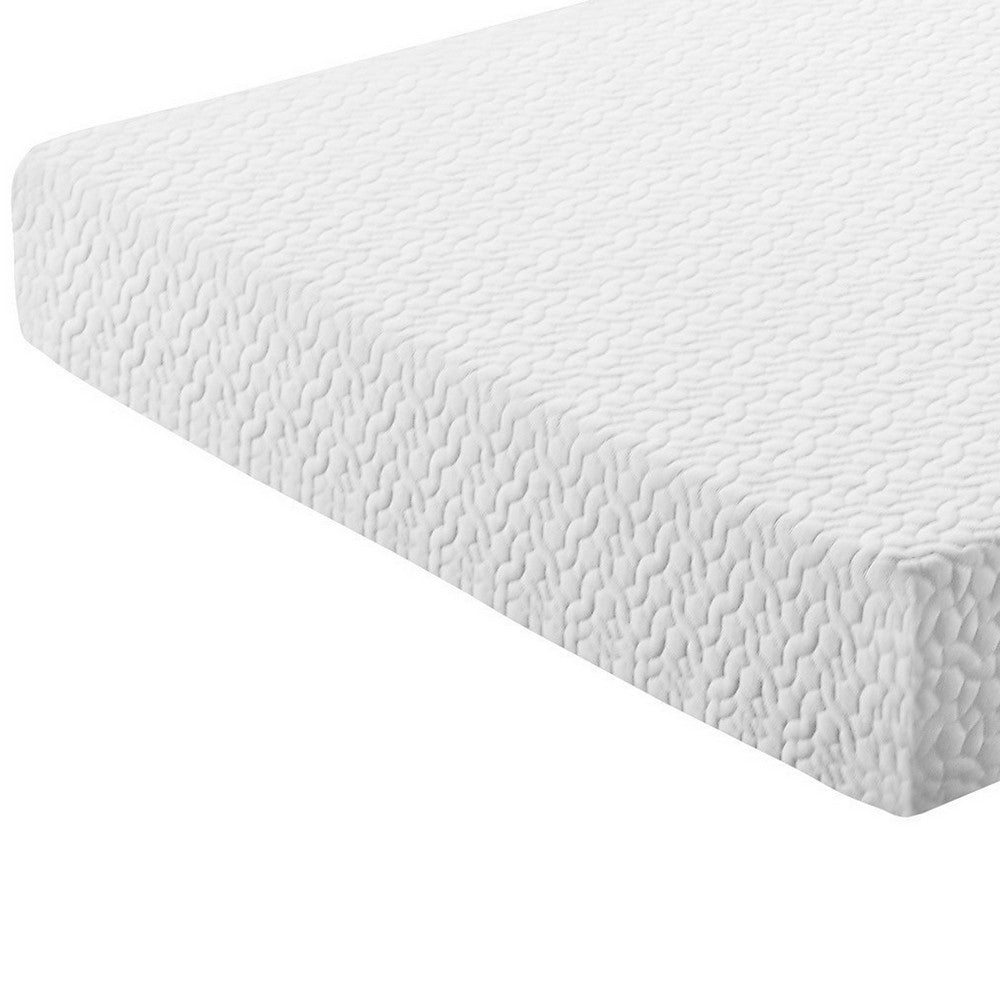 Kamya Twin Gel Memory Foam Mattress, Firm Tencel Cover, White Fabric 6 Inch-BM355184