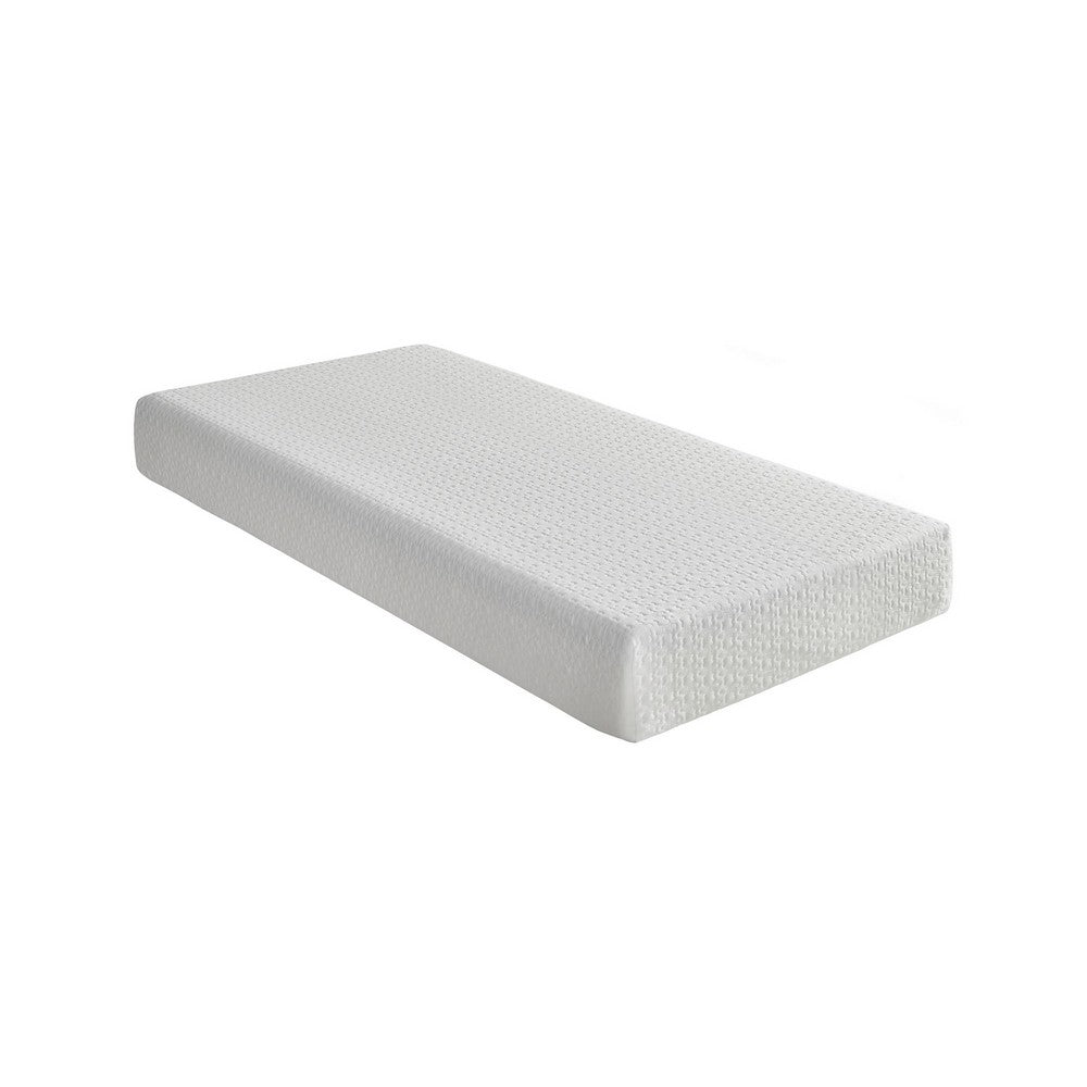 Kamya Twin Gel Memory Foam Mattress, Firm Tencel Cover, White Fabri 8 Inch-BM355185