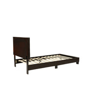 Bei Twin Bed, Adjustable Headboard, Faux Leather Upholstery Espresso Brown-BM355187