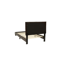 Bei Twin Bed, Adjustable Headboard, Faux Leather Upholstery Espresso Brown-BM355187