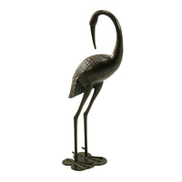 Suol Outdoor Decorative Crane Sculpture, 39 Inch, Shiny Copper Finish Statue - BM355214