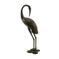 Suol Outdoor Decorative Crane Sculpture, 39 Inch, Shiny Copper Finish Statue - BM355214