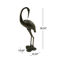 Suol Outdoor Decorative Crane Sculpture, 39 Inch, Shiny Copper Finish Statue - BM355214