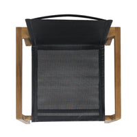 Feso Dining Chair Set of 2, Gray Mesh Seat, Brown Teak Wood Frame - BM355217