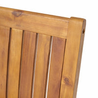 Alison Outdoor Dining Chair Set of 2, Brown Acacia Wood, Slat Panel - BM355221