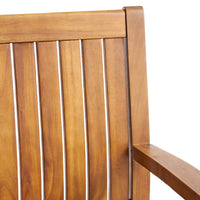 Alison Outdoor Dining Chair Set of 2, Brown Acacia Wood, Slat Panel - BM355221