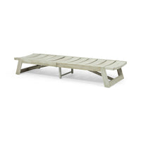 Makan Outdoor Chaise Lounge, Slatted and Adjustable, Gray Wash 78 Inch - BM355224