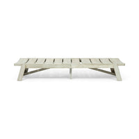 Makan Outdoor Chaise Lounge, Slatted and Adjustable, Gray Wash 78 Inch - BM355224