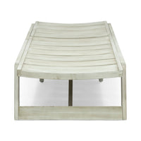 Makan Outdoor Chaise Lounge, Slatted and Adjustable, Gray Wash 78 Inch - BM355224