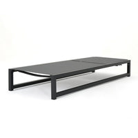 Voni Outdoor Chaise Louge, 5-Position Adjustable, Gray Aluminum 77 Inch - BM355233