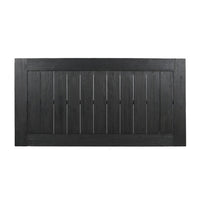 Outdoor Dining Table, Slatted Rectangular Top, Sandblasted Gray 69 Inch - BM355239