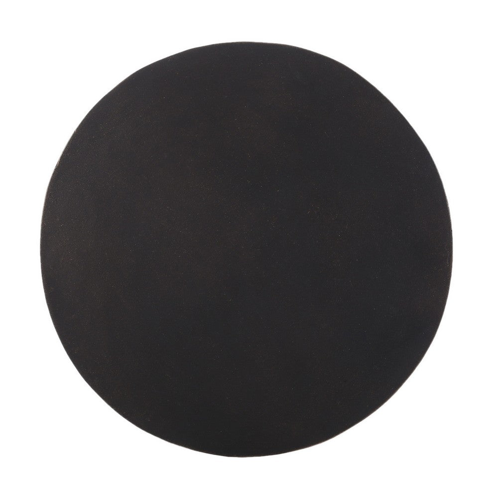 Syam Outdoor Side End Table, Round Top, Pedestal, Copper Concrete 21 Inch - BM355240