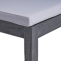 Outdoor Armless Dining Chair Set of 2, Water Resistant Cushions, Gray-BM355253