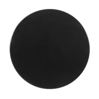Outdoor End Table, Geometric Cutouts, Round Top, Black Iron, 18 Inch -BM355254