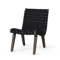 Chary Outdoor Lounge Chair, Rope Woven Seat and Back, Gray Wood - BM355258