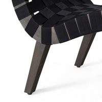 Chary Outdoor Lounge Chair, Rope Woven Seat and Back, Gray Wood - BM355258