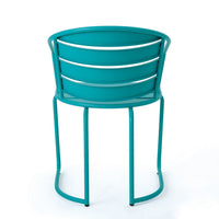 Monalisa 3pc Outdoor Bistro Table Set, Slatted Curved Back Chairs, Teal - BM355262
