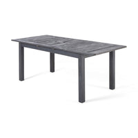 Outdoor Expandable Dining Table with Umbrella Hole, Dark Gray, 63-79 Inch - BM355264