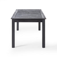 Outdoor Expandable Dining Table with Umbrella Hole, Dark Gray, 63-79 Inch - BM355264