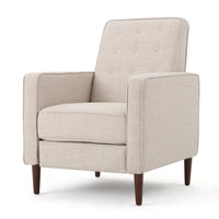 Tery Manual Recliner Sofa Chair, Tufted Back, Track Arms, Wheat Polyester - BM355281