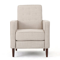 Tery Manual Recliner Sofa Chair, Tufted Back, Track Arms, Wheat Polyester - BM355281