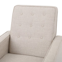 Tery Manual Recliner Sofa Chair, Tufted Back, Track Arms, Wheat Polyester - BM355281