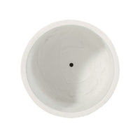 Gana Cylindrical Planter, 3D Diamond Design, Antique White Concrete 16 Inch - BM355287