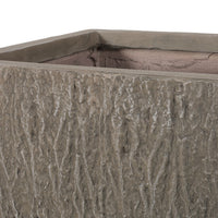 Rahu Tall Tapered Planter, Bark Stone Finish, Brown Concrete 31 Inch - BM355288