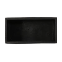 Rectangular Planter, Handcrafted, Stone Finish Black Concrete 35 Inch - BM355293