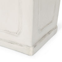 Rahu Tall Tapered Planter, Framed Panel,  Antique White Concrete 31 Inch - BM355295