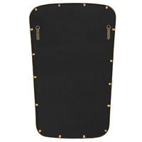 Decorative Wall Mirror, Gold Leaf Trapezoidal Iron Frame, 22x34