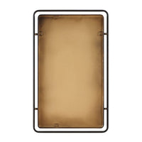 Decorative Wall Mirror, Gold Leaf Accent Tabs, 22x36 Rectangular Frame