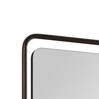 Decorative Wall Mirror, Gold Leaf Accent Tabs, 22x36 Rectangular Frame