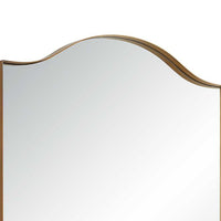 Decorative Wall Mirror, Arch Design, Brushed Gold Arched Frame, 22x34