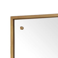 Decorative Wall Mirror, Corner Bolt Detail, Gold Leaf Accent, 21x36