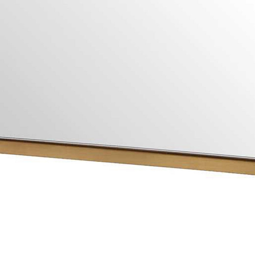 Decorative Wall Mirror, Corner Bolt Detail, Gold Leaf Accent, 21x36