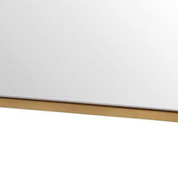 Decorative Wall Mirror, Corner Bolt Detail, Gold Leaf Accent, 21x36