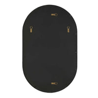 Decorative Wall Mirror, Satin Black Iron, 22x35 Oval Frame