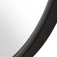 Decorative Wall Mirror, Satin Black Iron, 22x35 Oval Frame
