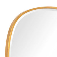 Decorative Wall Mirror, Gold Leaf Irregular Round, Beveled Glass, 30 Inch