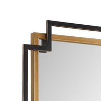 Modern Wall Mirror, Art Deco Bronze and Gold Layered Frame, 22x34