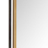 Modern Wall Mirror, Art Deco Bronze and Gold Layered Frame, 22x34