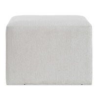 Accent Stool, Channel Tufted, Off White Polyester Upholstered, 24 Inch - BM355522