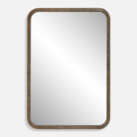 Decorative Wall Mirror, Antique Gold Ridged Frame, 22x32 Rectangular