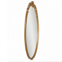 Accent Wall Mirror, Scrollwork, Antique Gold, Gray Glaze, Round 28 Inch