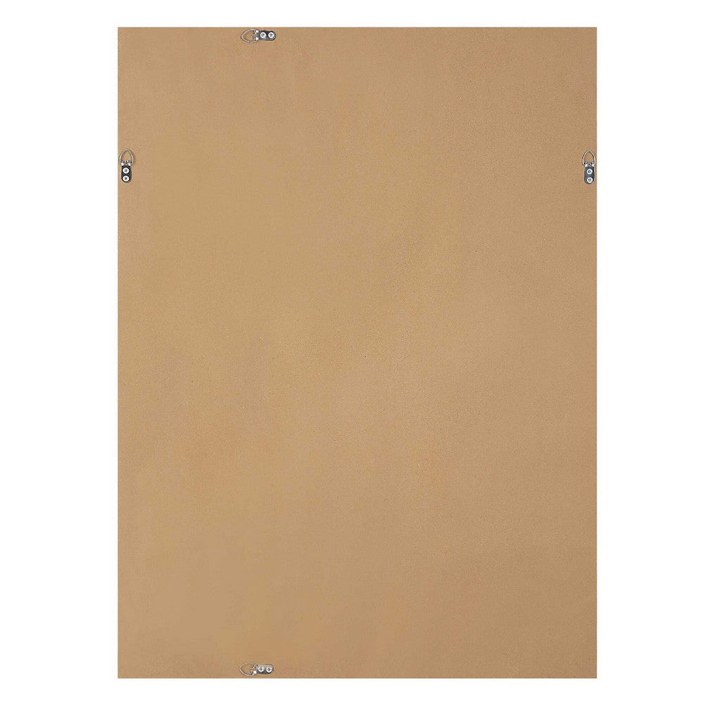Raga Accent Wall Mirror, Basket Weave Design, Beige and Dark Brown 28x38