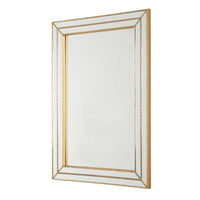 Accent Wall Mirror, Triple Frame, Mirror Inlays, Antique Gold 24x34